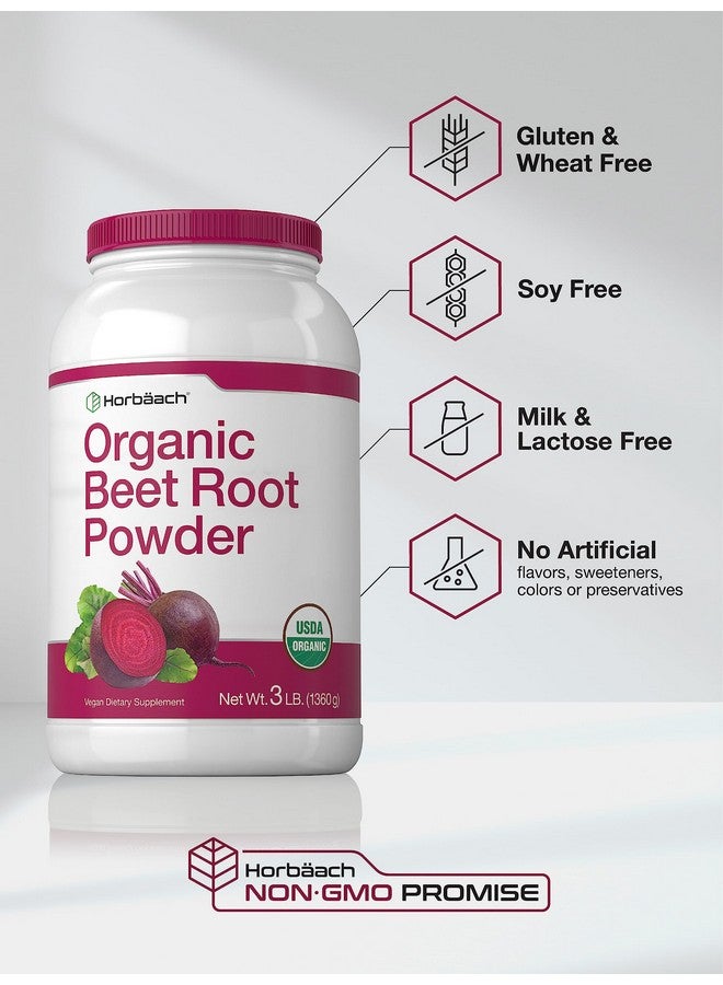 Horbäach Organic Beet Root Powder | 3lb Bulk Supplement | Raw Superfood | Vegan, Non-GMO, and Gluten Free Formula - Image 4