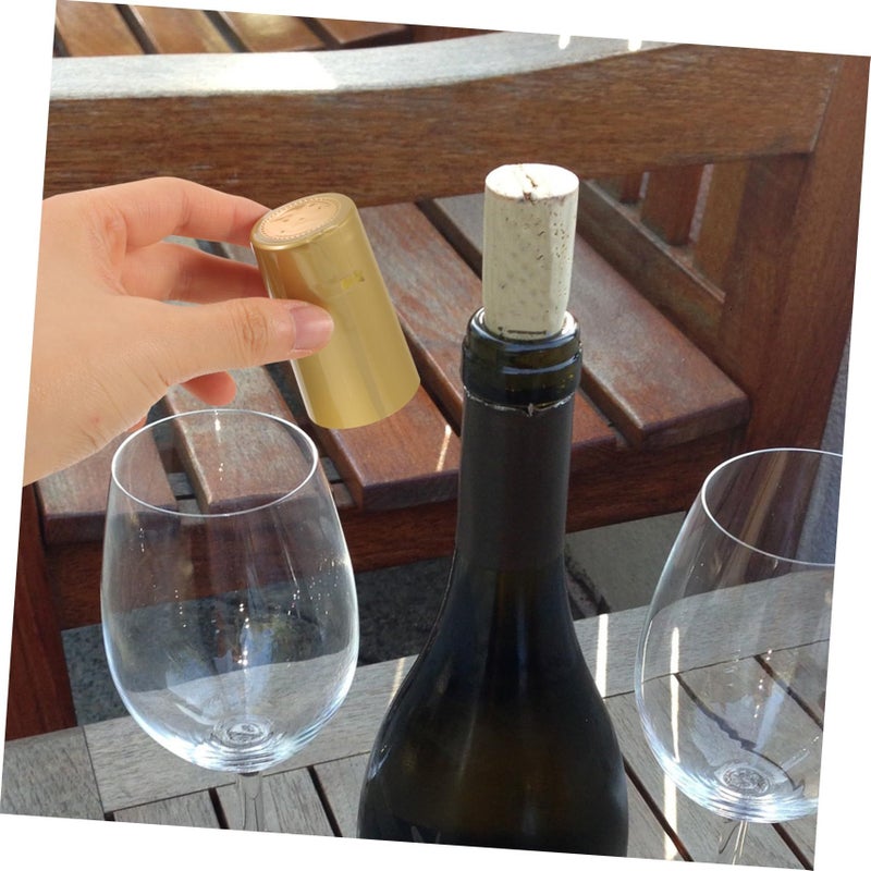 Heat Shrink Caps Wine Stoppers Black 6 X 2.8 X 2.8 Cm 100pcs Vacuum Seal Bottle Covers - Image 5