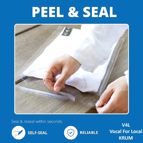 V4L Packing Clear Bags Transparent Pouches For Garments Clothes Saree Shirt Etc Self Adhesive BOPP Bags Seal Bag For Multipurpose Size 9"×12"Inch Pack Of 100 - Image 2