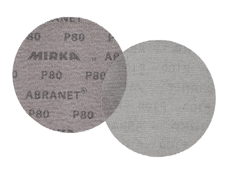 Mirka Abranet 6 Inch 80 Grit Mesh Abrasive Sanding Discs - Box of 50, Light Gray - Image 3