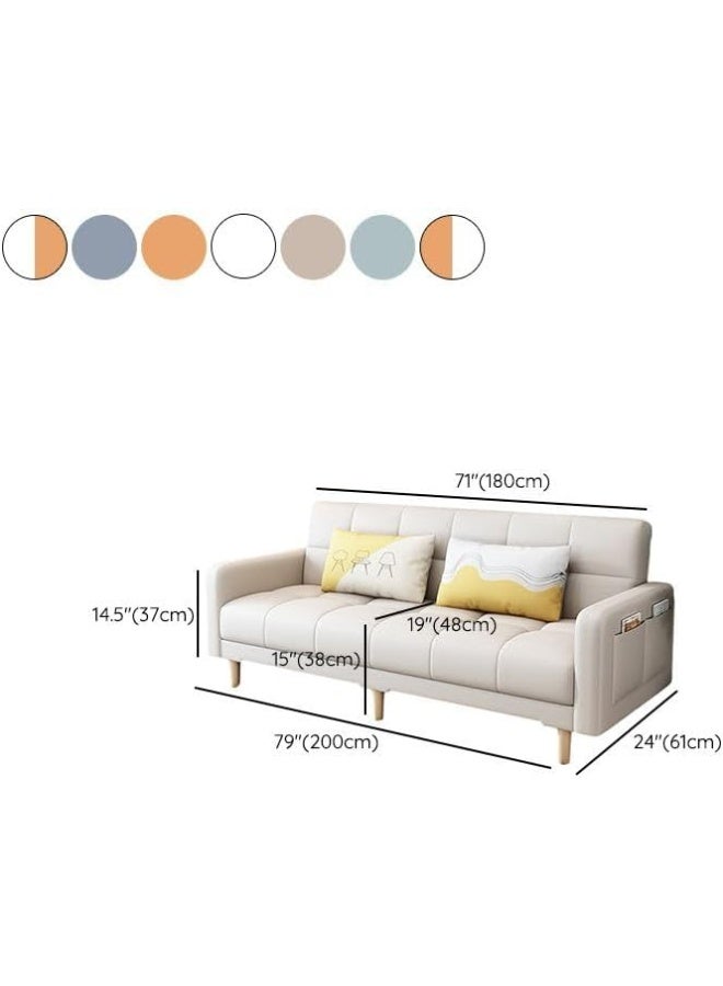 LUXURY LUXE LUXURY LUXE Modern Sofa Bed with Anti-Cat Scratch Leather & Memory Foam  - Image 2