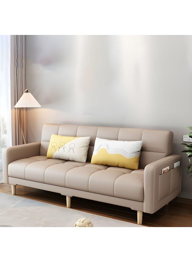 LUXURY LUXE LUXURY LUXE Modern Sofa Bed with Anti-Cat Scratch Leather & Memory Foam  - Image 1