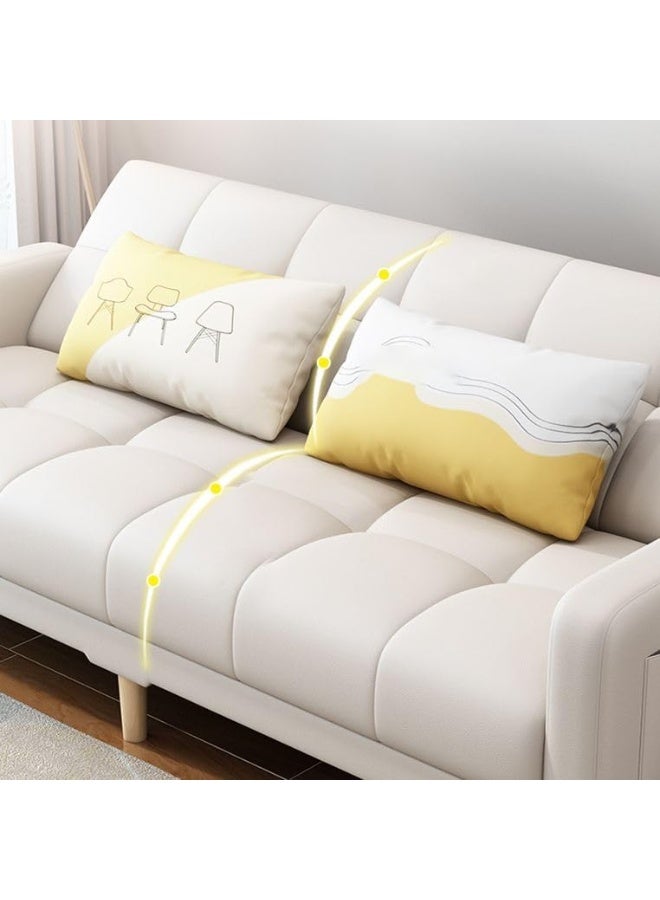 LUXURY LUXE LUXURY LUXE Modern Sofa Bed with Anti-Cat Scratch Leather & Memory Foam  - Image 5