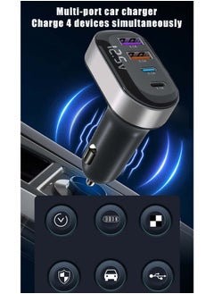 EzzySo 12/24V 15W Fast Car Charger Fast Car Power Adapter Dual USB5W for iPhone Dual Type C 5W Car Bluetooth USB Charger Plug with iPhone, Samsung, Galaxy, Huawei, Xiaomi  - Image 3