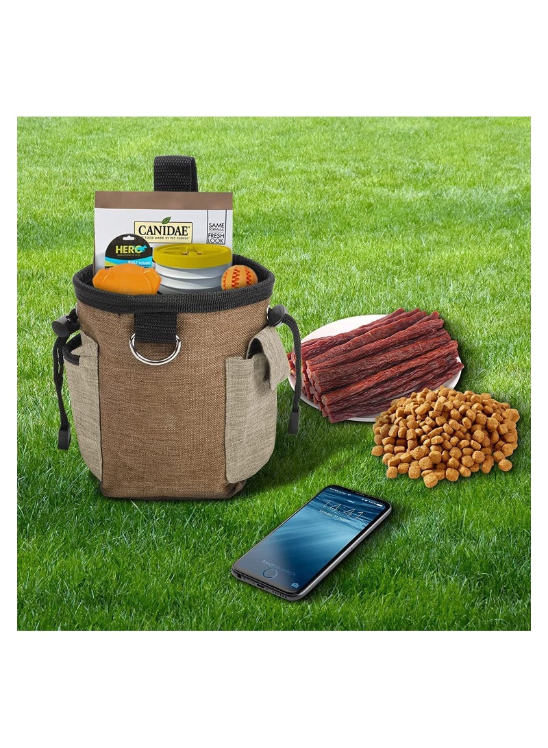 Dog Treat Bag, Dog Treat Training Pouch Built-In Bag Dispenser,Treat Training Bag with Waist Belt and Shoulder Strap for Treats - Image 5