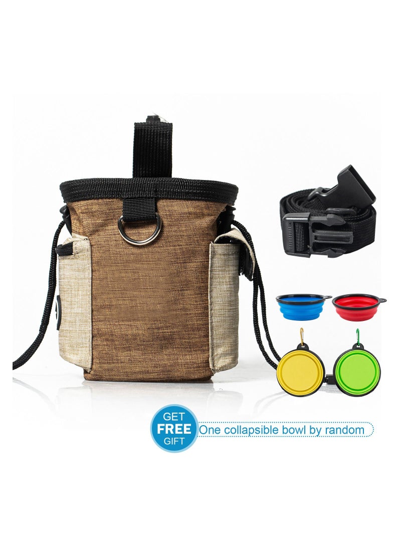 Dog Treat Bag, Dog Treat Training Pouch Built-In Bag Dispenser,Treat Training Bag with Waist Belt and Shoulder Strap for Treats - Image 2