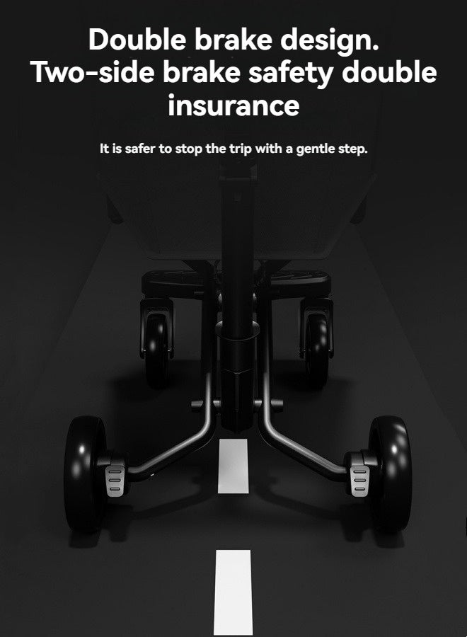 M MIAOYAN Carbon steel frame Oxford cloth body baby stroller for baby walking foldable portable hand push baby stroller (can be used from 0 to 6 years old) - Image 4