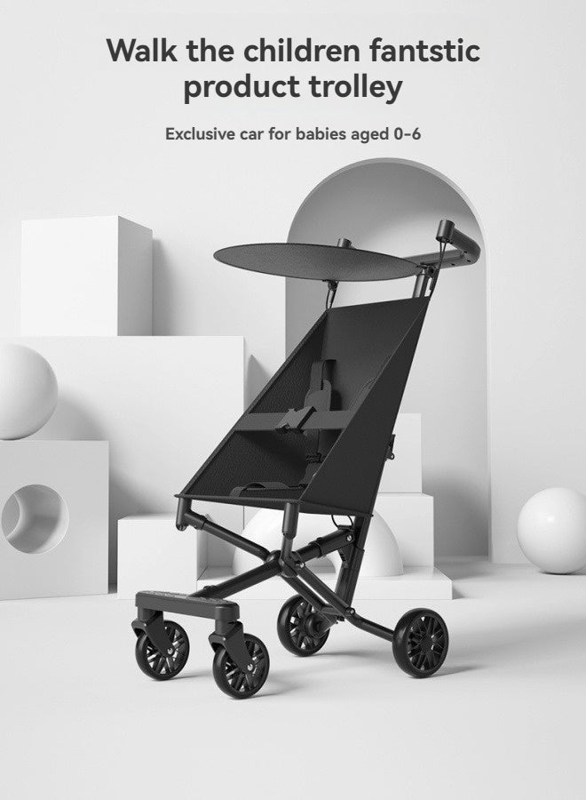 M MIAOYAN Carbon steel frame Oxford cloth body baby stroller for baby walking foldable portable hand push baby stroller (can be used from 0 to 6 years old) - Image 1