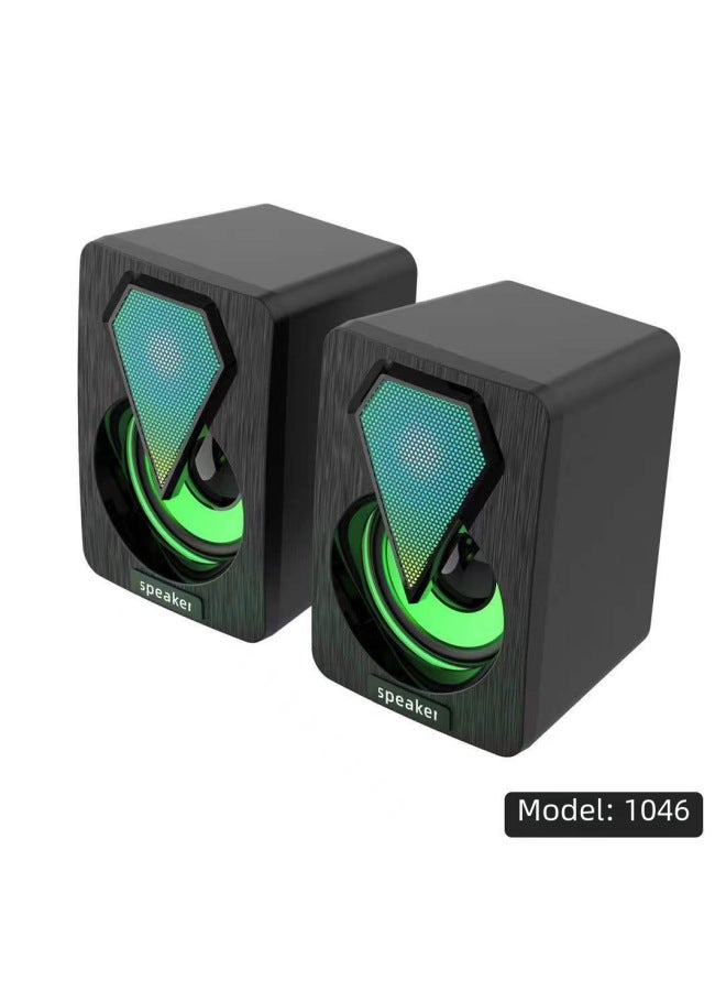 Computer Wired Rgb Luminous Speaker Notebook Desktop Desktop Speaker Subwoofer Notebook Gift Audio - Image 2