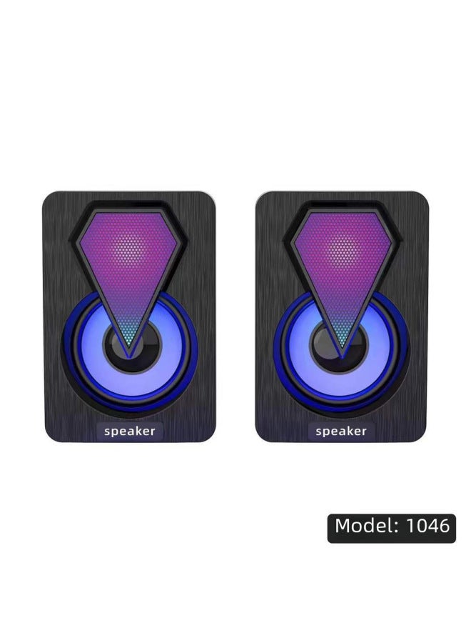 Computer Wired Rgb Luminous Speaker Notebook Desktop Desktop Speaker Subwoofer Notebook Gift Audio - Image 4