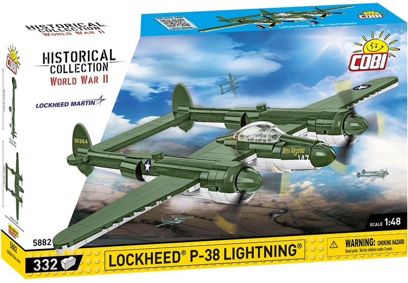 COBI Historical Collection WWII LockheedÂ® P-38 LightningÂ® Plane - Image 1