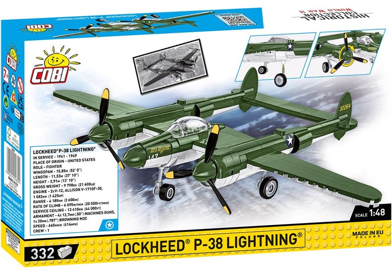 COBI Historical Collection WWII LockheedÂ® P-38 LightningÂ® Plane - Image 4