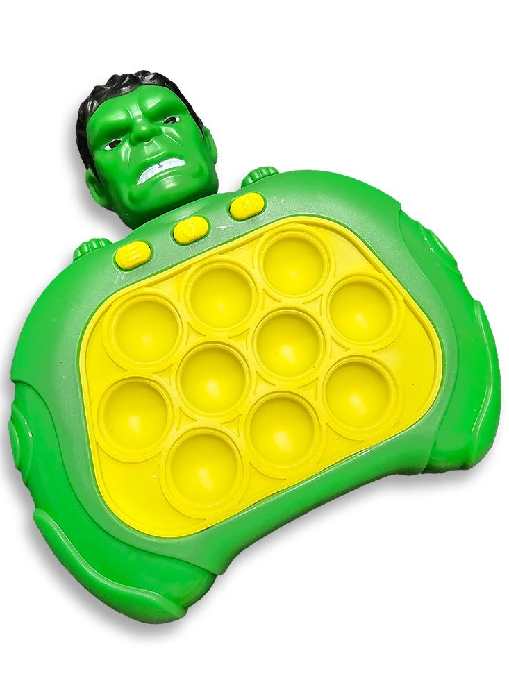 Hulk Quick Push Pop game, with Hulk  theme for kids and adults, a fun handheld game for home and garden that is easy to move around so your child can spend hours of entertainment, a bubble pushing game to relieve stress and nervousness. - Image 1