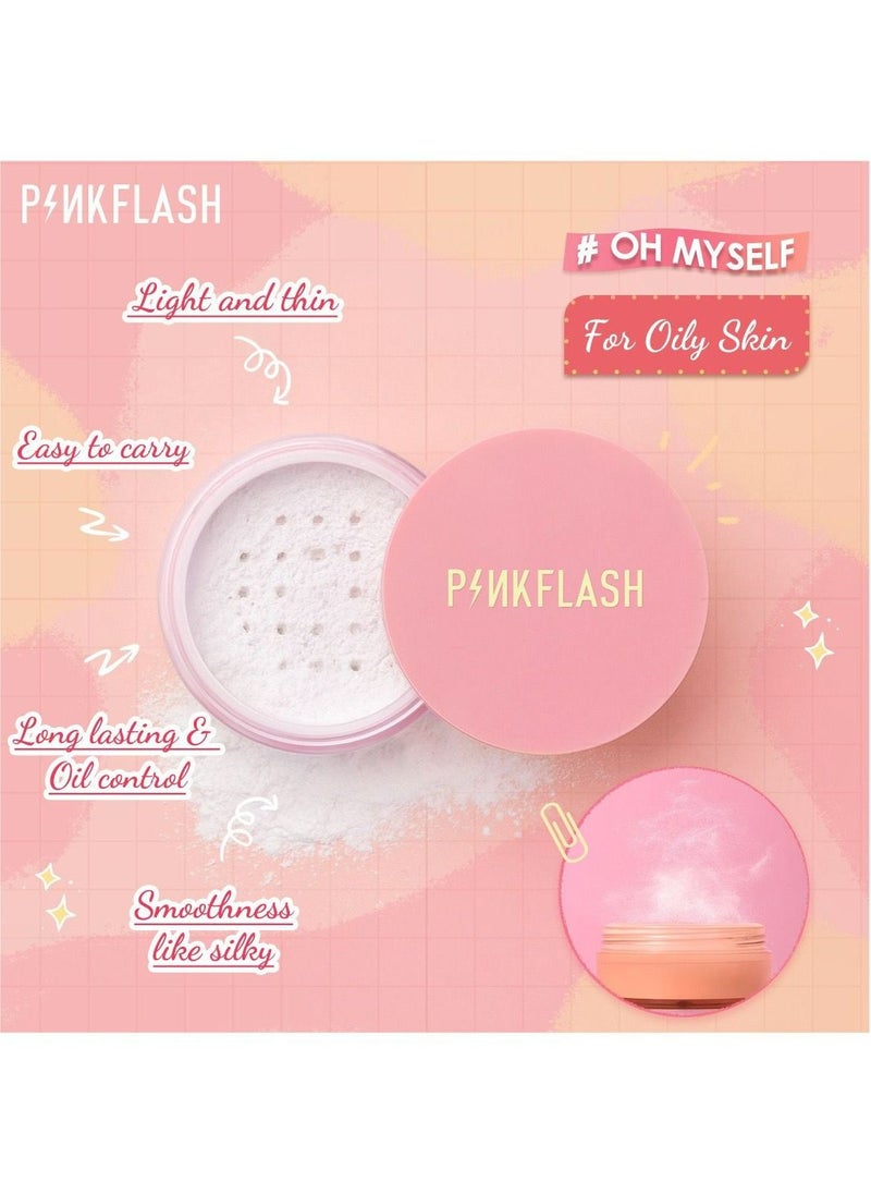 PINKFLASH - Pink Flash Oil Control Matte Loose Powder 2Pcs Translucent & Light Skin Tones - Image 1
