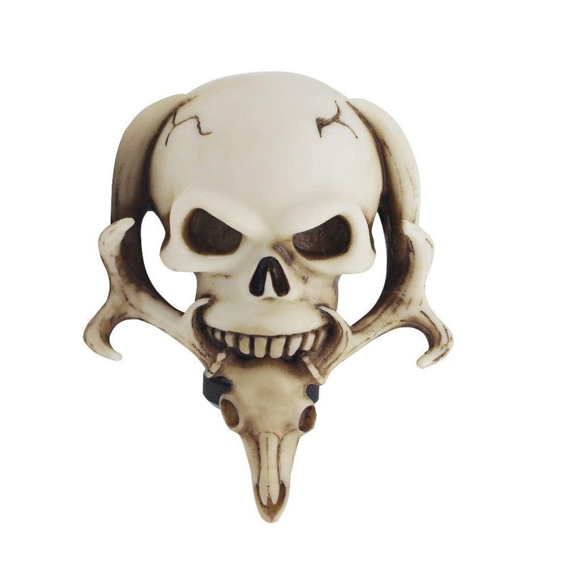 Sakali Specail Skull with Beard Car Gear Stick Shift Shifter Knob Universal fit for Most Manual Transmission or Automatic Transmission Without Lock Button(Beige) - Image 4