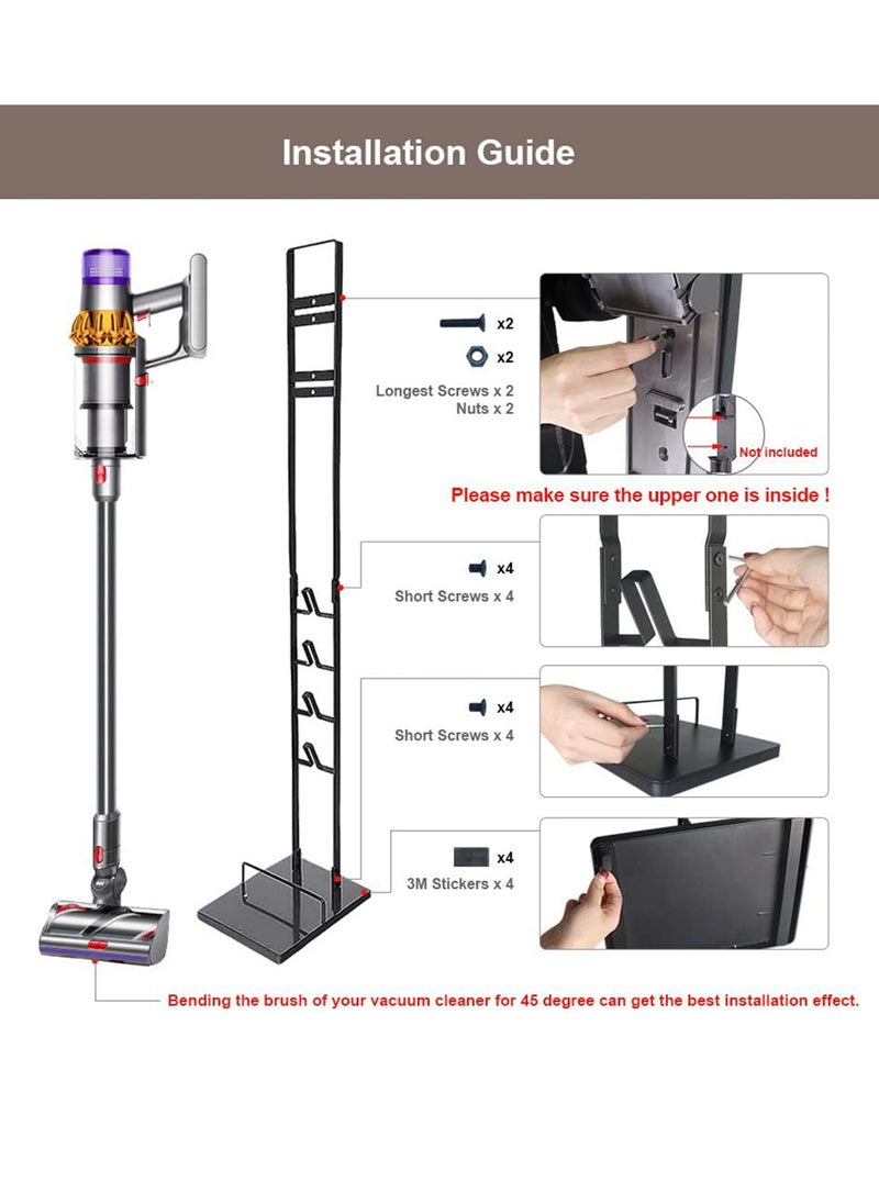 MissTiara Vacuum Cleaner Stand Stable Metal Storage Bracket for Handheld V6 V7 V8 V10 DC30 DC31 DC34 DC35 DC58 DC59 DC62 Cordless Vacuum Cleaner with Accessories  - Image 5