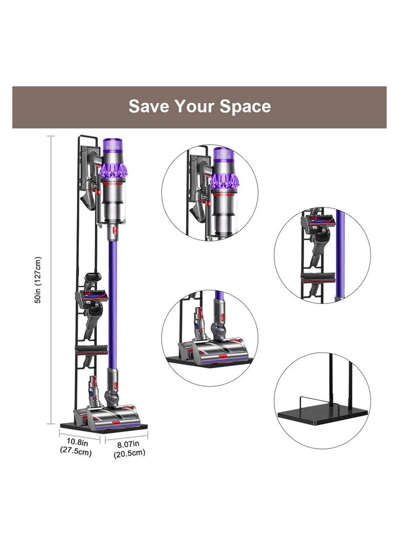 MissTiara Vacuum Cleaner Stand Stable Metal Storage Bracket for Handheld V6 V7 V8 V10 DC30 DC31 DC34 DC35 DC58 DC59 DC62 Cordless Vacuum Cleaner with Accessories  - Image 2
