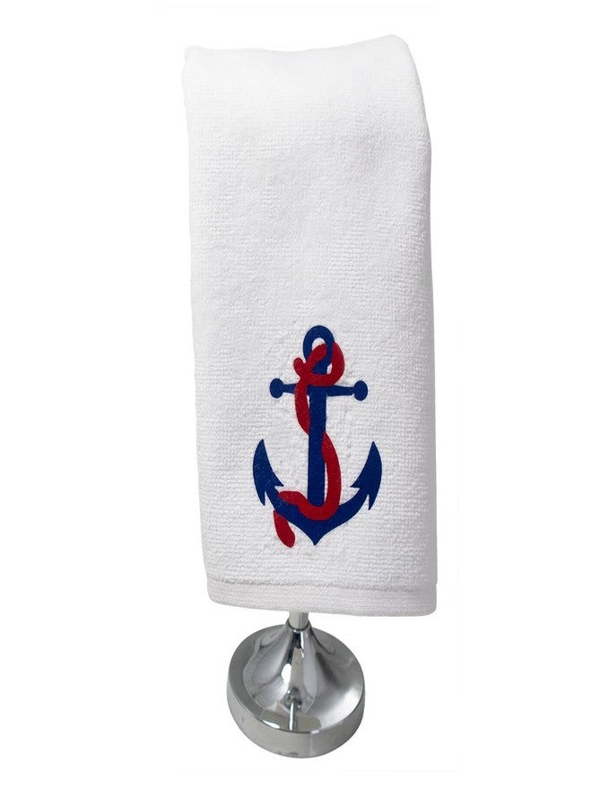 Ebsem Marine Style Hand Towel Set Premium Quality Turkish Towels Super Soft, Plush and Highly Absorbent Spa Hammam Yoga Gym Yacht Boat Nautical Design (White, Anchor & Rope) - Image 4