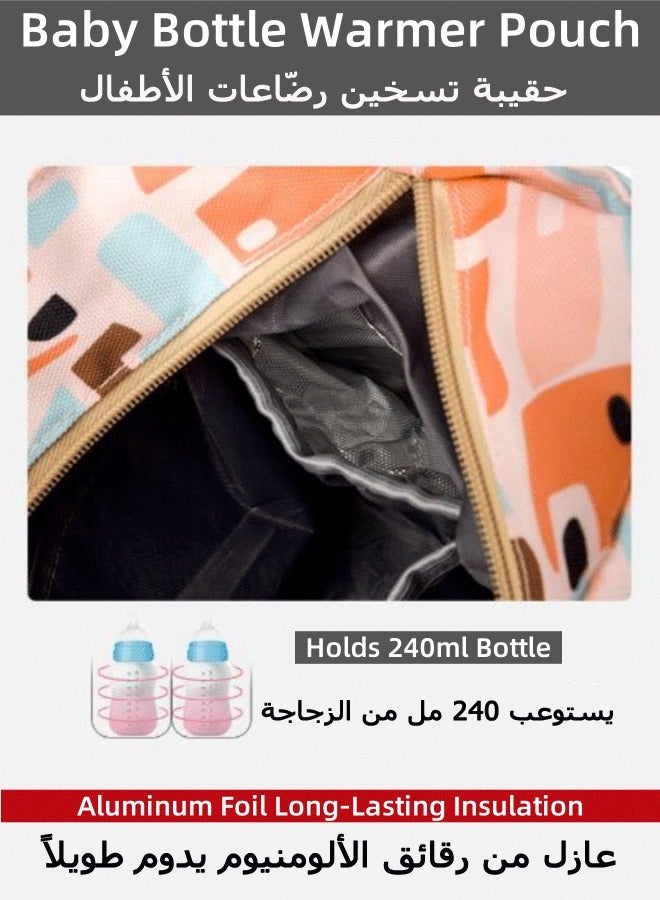 Baby Diaper Bag, Large Capacity Baby Bag Insulated Baby Tote Bag Lightweight Mommy Diaper Bag Mother And Baby Bag Baby Handbag Crossbody Bag for Mother Father  - Image 4