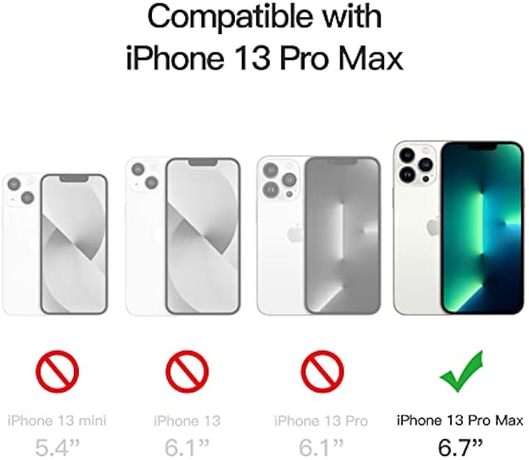 JETech Magnetic Case for iPhone 13 Pro Max 67Inch Compatible with MagSafe Wireless Charging Shockproof Phone Bumper Cover AntiScratch Clear Back Clear - Image 2