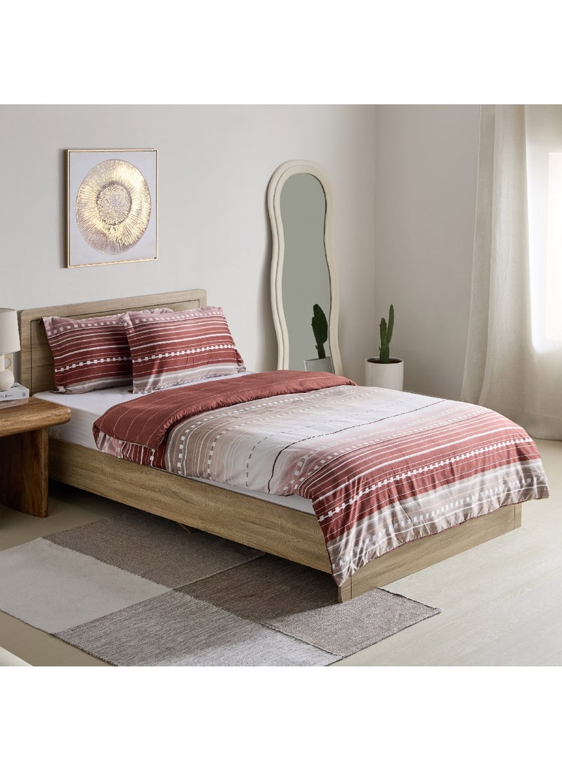 Home Box Mia Sofia 3-Piece Printed Microfibre Twin Duvet Cover Set 150 x 220 cm  - Image 1