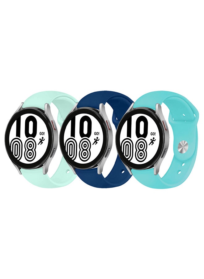 CATANES 3 Pack Samsung Galaxy Watch 4/Watch 4 Classic Band 42mm 46mm Soft Silicone Sport Replacement Strap for Women Men - Image 2