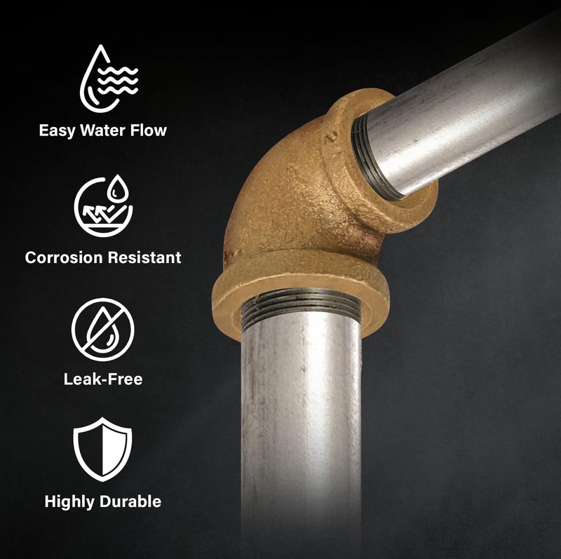 SUPPLYGIANT Supply Giant BRRL1143-NL 1-1/4 X 1-inch Brass 90-Degree Reducing Elbow, No Lead - Image 5