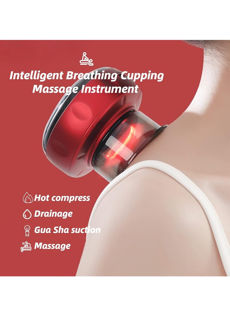 Generic - Smart Cupper Therapy Massage Device Intelligent Breathing Cupping Massage Instrument Vacuum Scraping For Neck Shoulder And Back Massage Wireless Large Suction Gua Sha Massage Tool For Pain Relief - Image 1