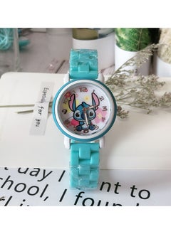 Stitch Children's Cartoon Waterproof Student Watch Sky Blue