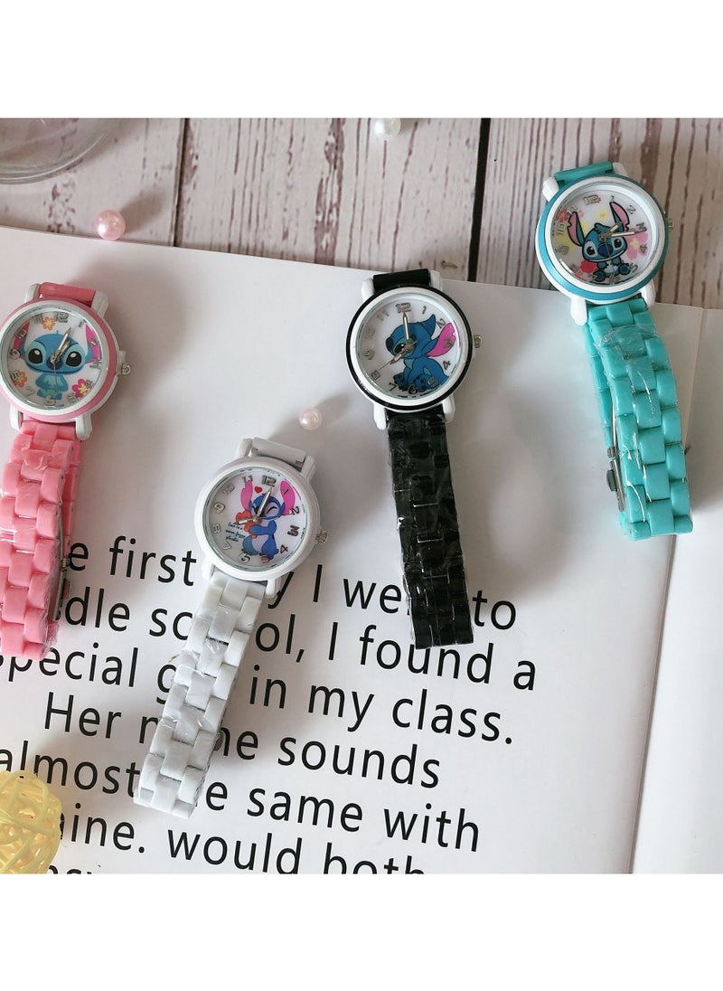 STITCH - Stitch Children's Cartoon Waterproof Student Watch Sky Blue - Image 1