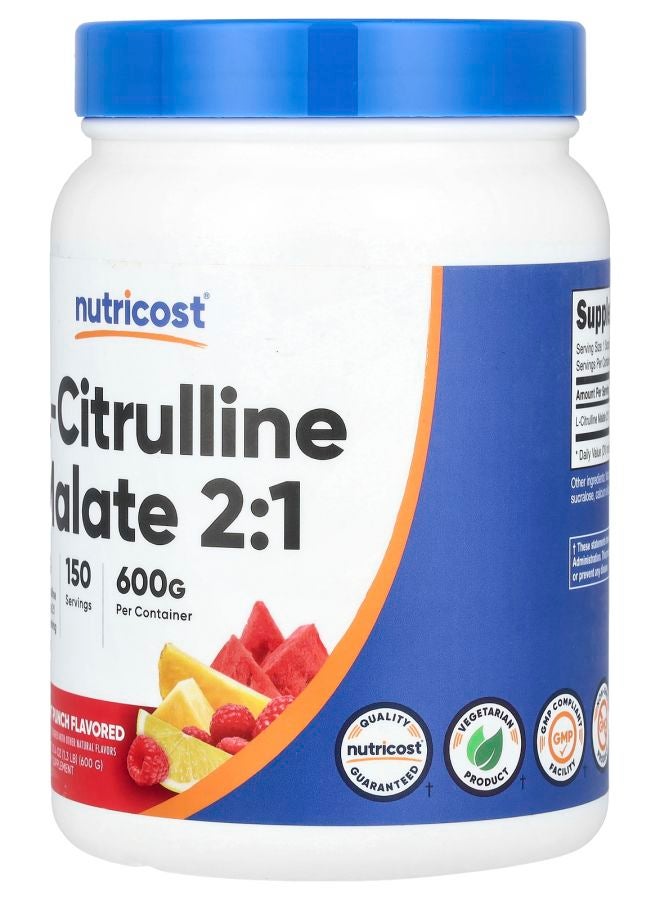 Nutricost L-Citrulline Malate 2:1 Fruit Punch 1.3 lb (600 g) - Image 2