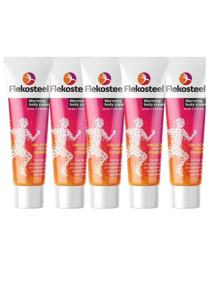 Flekosteel Flekosteel Cream for Body Warming Arthritis Back and Cartilage Pain Relief Russian brand Handel (50) ml (5 Pieces)  - Image 1
