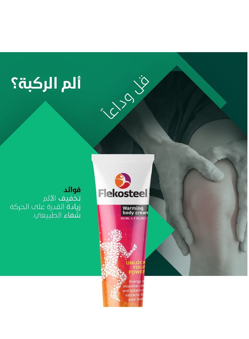 Flekosteel Flekosteel Cream for Body Warming Arthritis Back and Cartilage Pain Relief Russian brand Handel (50) ml (5 Pieces)  - Image 2