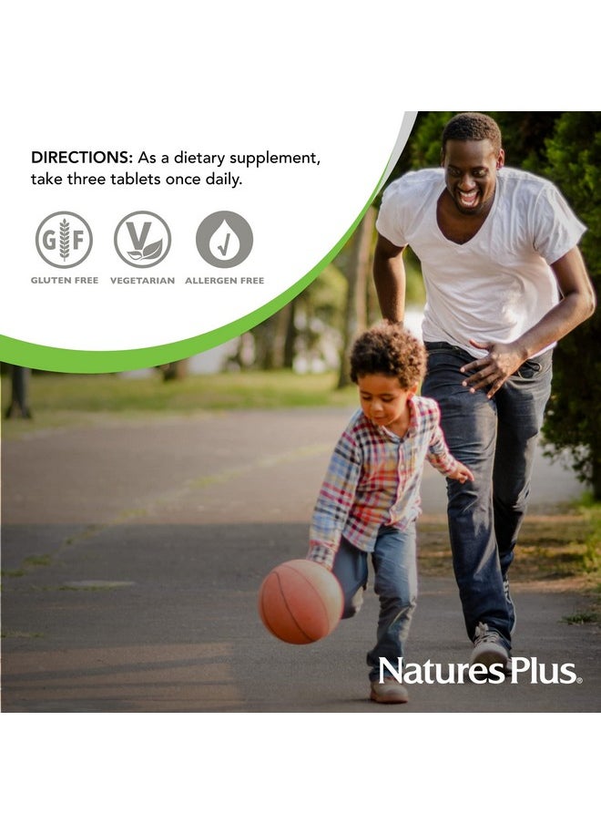 ناتشرز بلاس - فيتامينات متعددة من Natures Plus Ultra Source of Life - 90 قرصًا - تدعم صحة المناعة والطاقة والرفاهية العامة - مع اللوتين وفيتامين D3 - نباتي وخالي من الجلوتين - 30 وجبة - Image 1