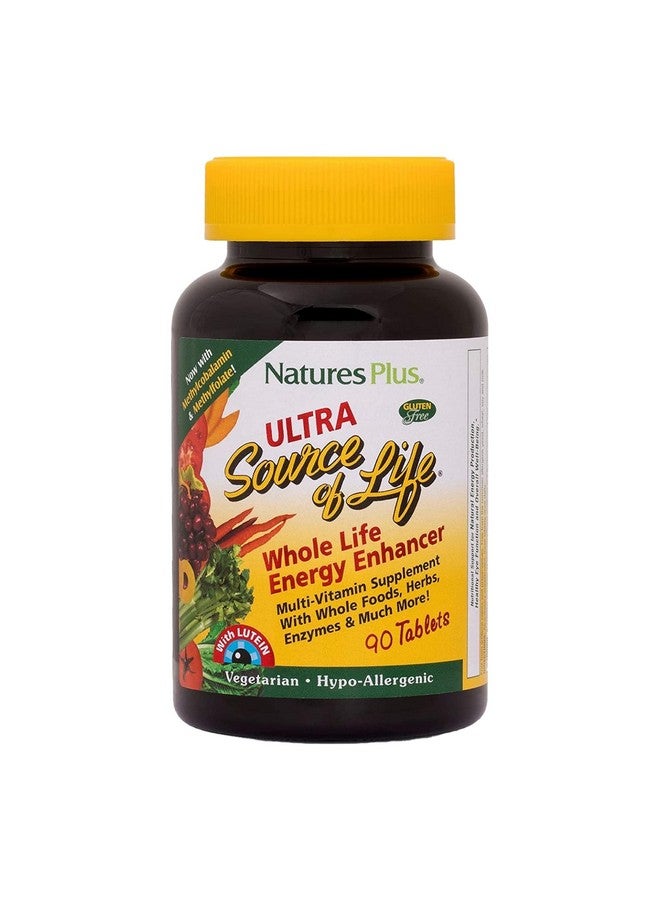 Natures Plus Ultra Source of Life Multivitamin - 90 Tablets - Supports Immune Health, Energy & Overall Well-Being - with Lutein & Vitamin D3 - Vegetarian & Gluten Free - 30 Servings