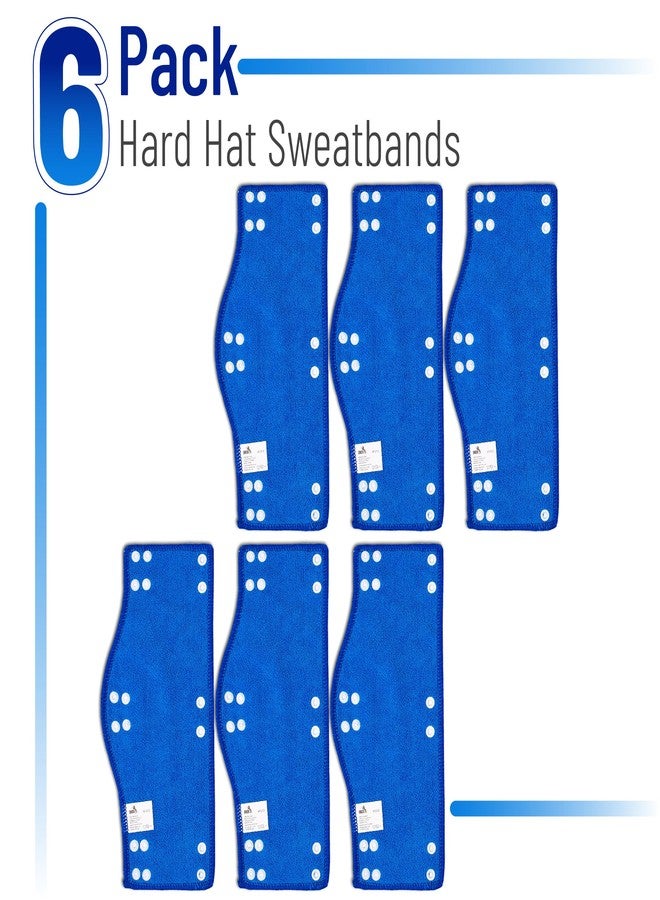 UNCO- Hard Hat Sweatband, 6 pcs, Blue, Hard Hat Liner, Hard Hat Accessories, Sweatbands for Hats, Hardhat Sweatbands Washable, Reusable Hardhat Sweatbands, Sweat Bands for Hard Hats - Image 2