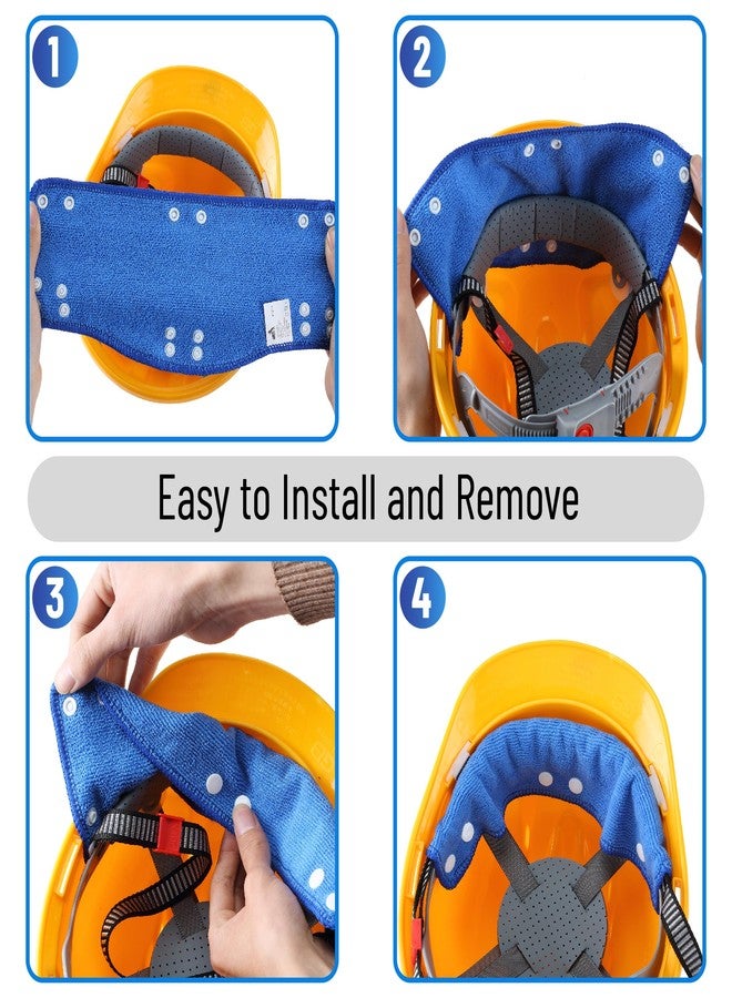 UNCO- Hard Hat Sweatband, 6 pcs, Blue, Hard Hat Liner, Hard Hat Accessories, Sweatbands for Hats, Hardhat Sweatbands Washable, Reusable Hardhat Sweatbands, Sweat Bands for Hard Hats - Image 5