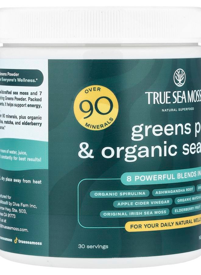 True Sea Moss Natural Superfood Greens Powder & Organic Sea Moss 7.16 oz (203.1 g) - Image 2