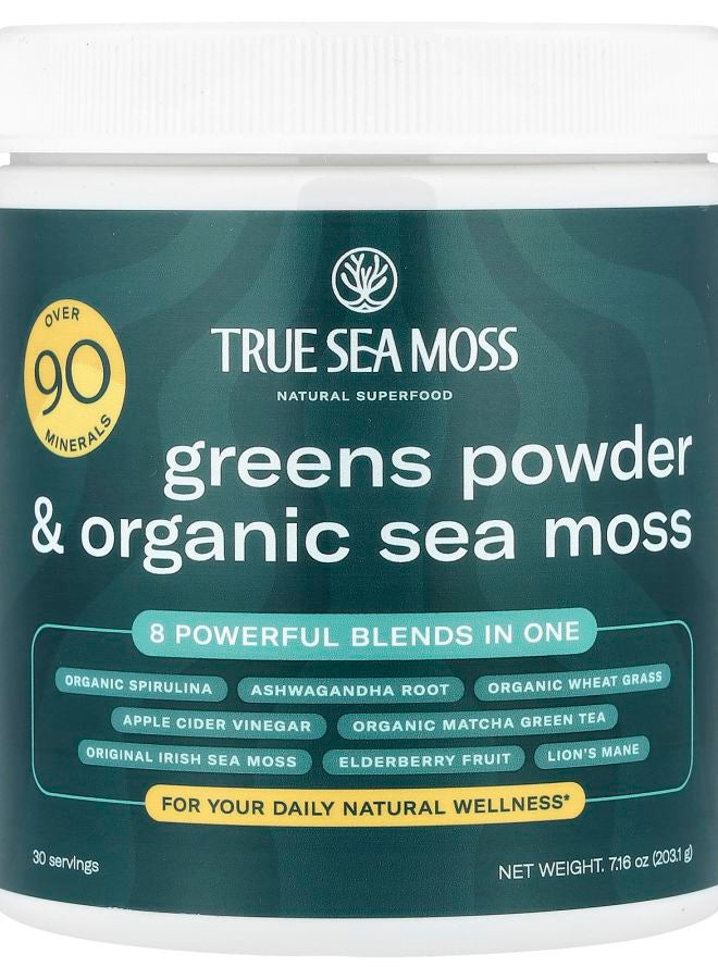 True Sea Moss Natural Superfood Greens Powder & Organic Sea Moss 7.16 oz (203.1 g) - Image 1