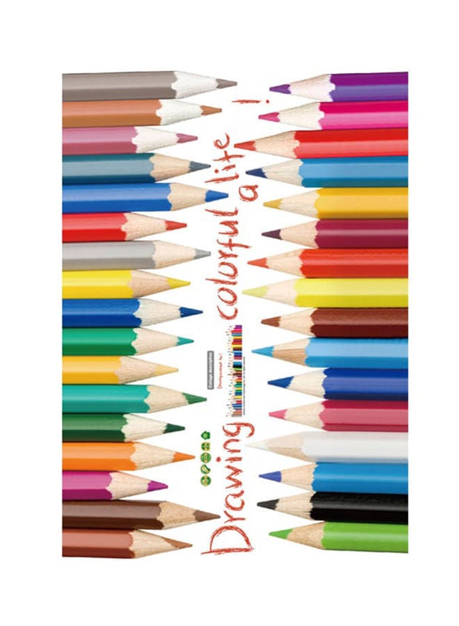 Y&D Colorful Pencil Children Bedroom Baseboard Sticker Multicolour 50x70centimeter - Image 1