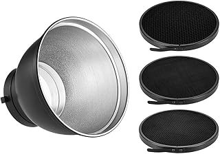 ANDOER Andoer 7" Standard Reflector Diffuser Lamp Shade Dish with 10Ã‚Â° 30Ã‚Â° 50Ã‚Â° Honeycomb Grid for Bowens Mount Studio - Image 1