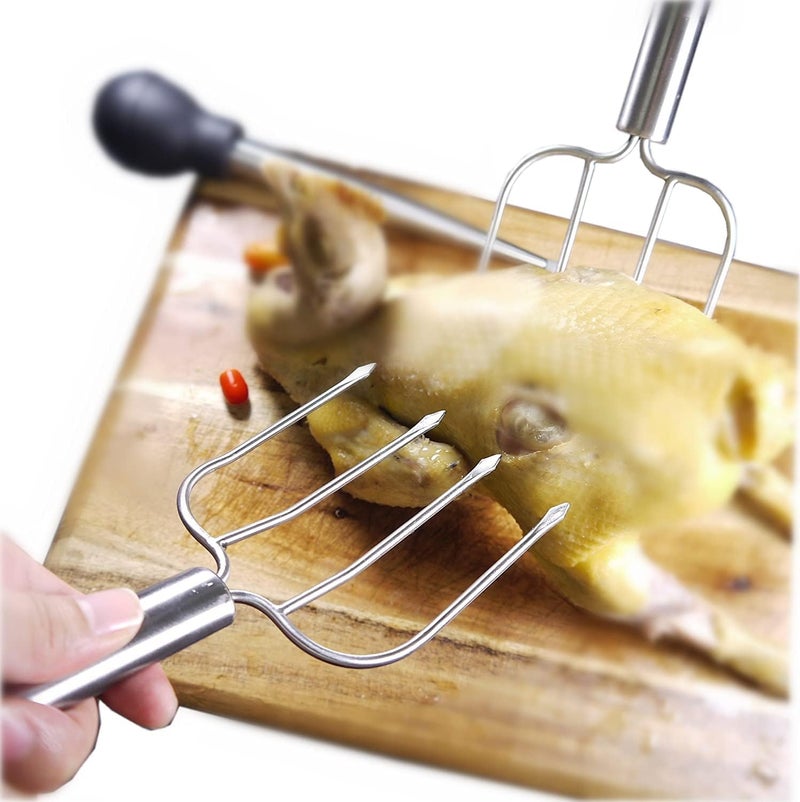 i Kito Thanksgiving Turkey Lifter Serving Set, Roaster Poultry Forks,Set of 2 by - Image 3