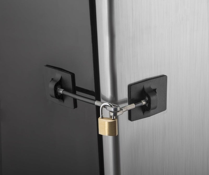 Guardianite Refrigerator Door Lock with Keyed Padlock - Black - Image 2