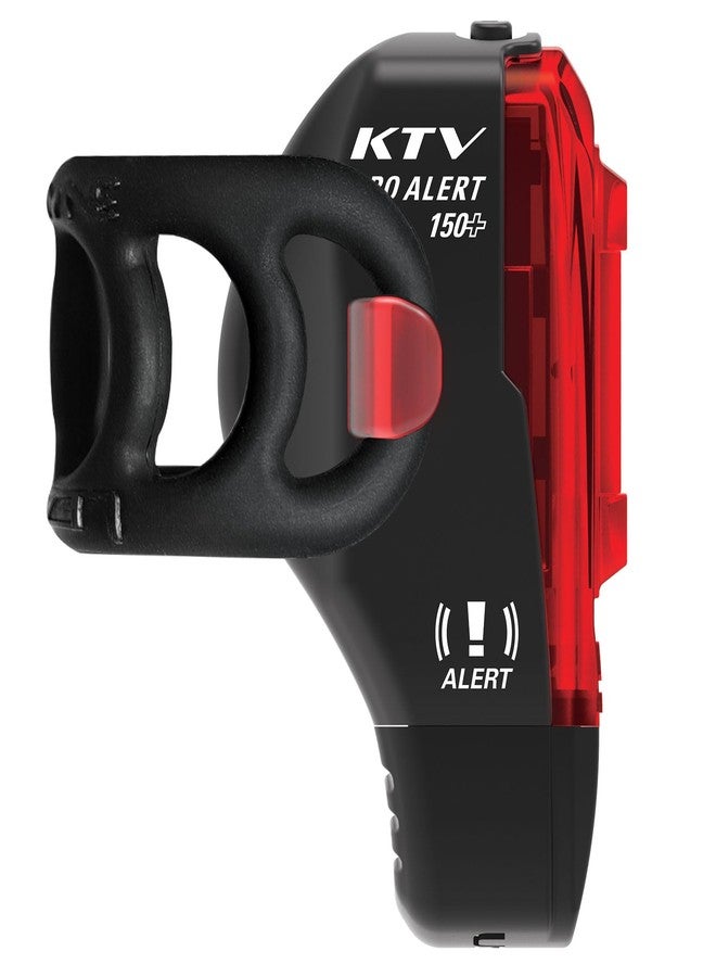 LEZYNE KTV Drive Pro+ Alert Rear - Bicycle USB Rechargeable Durable Weather-Resistant IPX7 White LED Tail Light with 2 Solid & 4 Flash Modes | Includes Silicone Rubber Mounting Strap | 150 Lumens - Image 3