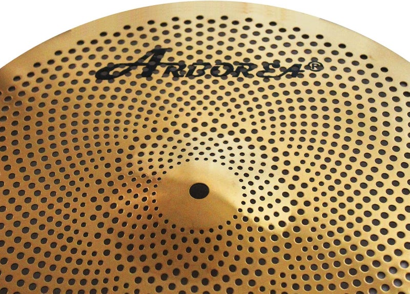 Arborea Mute Crash Cymbal 16 Inch Low Volume Crash Cymbal Golden Quiet Cymbal For Drmmer Practice - Image 4