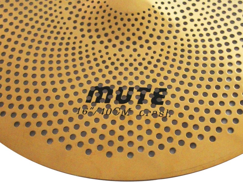 Arborea Mute Crash Cymbal 16 Inch Low Volume Crash Cymbal Golden Quiet Cymbal For Drmmer Practice - Image 3