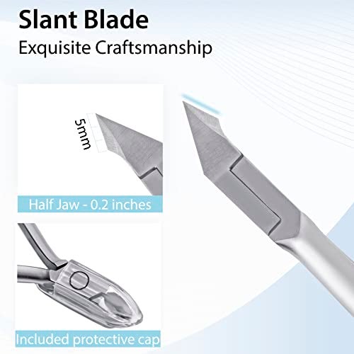 ZMOI Cuticle Nippers – Professional Cuticle trimmer – Premium Stainless Steel Cuticle Remover Tool – Cuticle Cutter for Cuticle Trimming and Hangnails (Single Spring - Haft Jaw 5mm) - Image 2