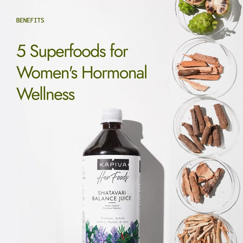 Kapiva Her Foods Shatavari Balance Juice - 1L | Supports Hormonal Balance with Ayurvedic Actives - Image 2