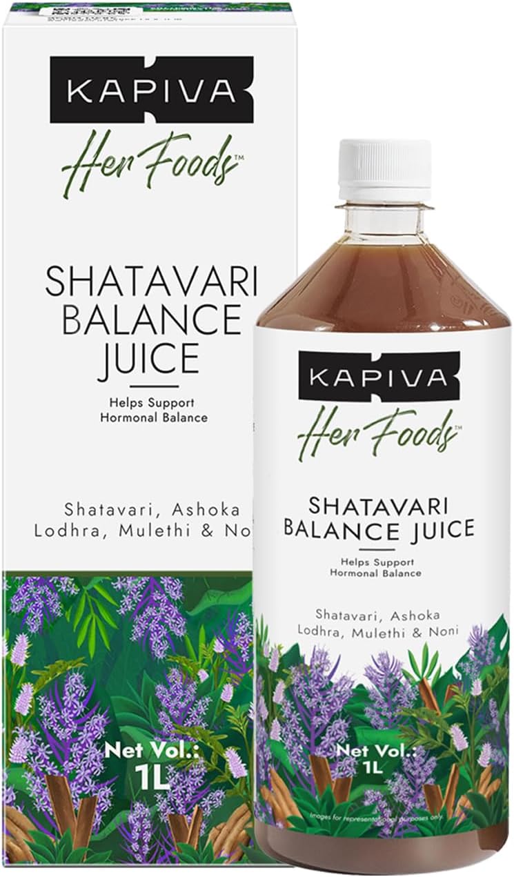 Kapiva Her Foods Shatavari Balance Juice - 1L | Supports Hormonal Balance with Ayurvedic Actives - Image 1