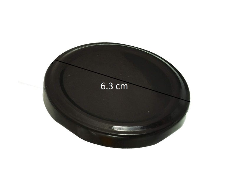 Machak Glass Jar Lids Only 63mm For 63 mm Mouth Jars (Black, 3 pcs) - Image 4